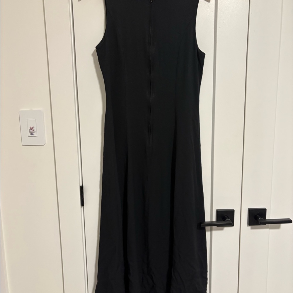 Classic Sleeveless A-line Black Midi Dress Women’s Size Medium 10 - Picture 6 of 12
